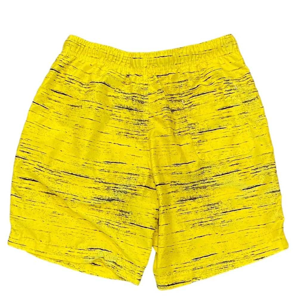 BROOKLYN CLOTH Men's Yellow Streaky Volley Swim Trunks Size‎ Small